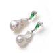 Statement Emerald Baroque Pearl Earrings