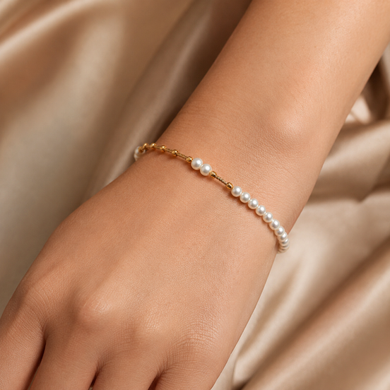 Aurora Grace Open Wrap Natural Pearl Cuff