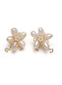 Floral Natural Pearl Earrings