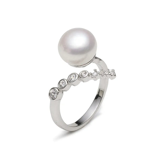 Cosmic Sparkle Natural Pearl Ring