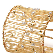 Astra Wire-Wrapped Natural Pearl Cuff