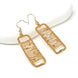 Abstract Gold Wire Pearl Art Earrings