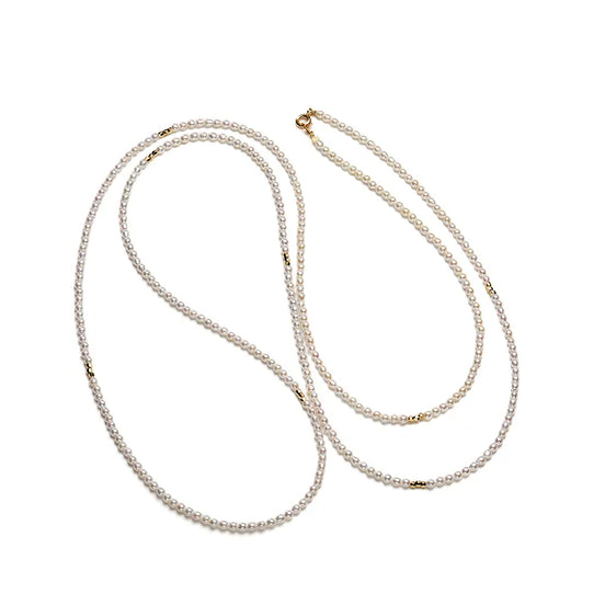Aura Triple-Strand Natural Pearl Necklace