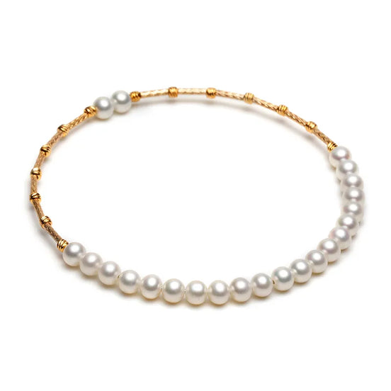 Aurora Grace Open Wrap Natural Pearl Cuff