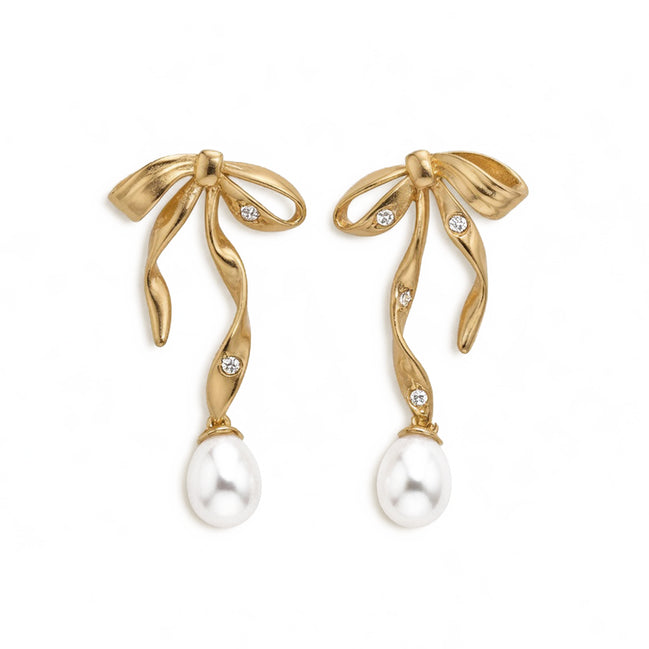 Elegant Bowknot Natural Pearl Jewelry