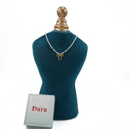 Vintage Gold Bow Natural Pearl Choker Necklace