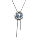 Blue Mabe Pearl Pendant Necklace