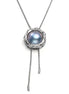 Blue Mabe Pearl Pendant Necklace