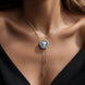 Blue Mabe Pearl Pendant Necklace