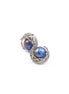 Peacock Blue Pearl Nest Stud Earrings