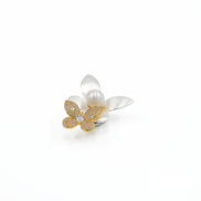Pearl & Butterfly Floral Brooch Pin