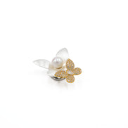 Pearl & Butterfly Floral Brooch Pin