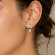 Fairy Wing Pearl Butterfly Earrings