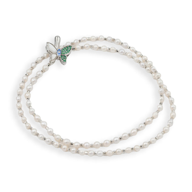 Butterfly Pearl Necklace