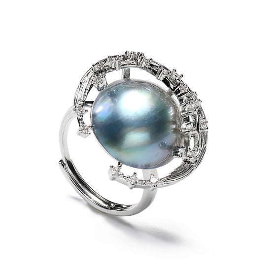 Celestial Nest Large Natural Pearl Ring