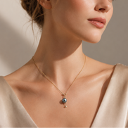 Minimalist Black Baroque Pearl Necklace