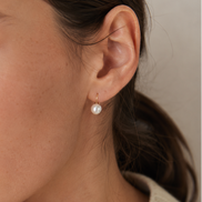 Minimalist Gold Hook Pearl Earrings
