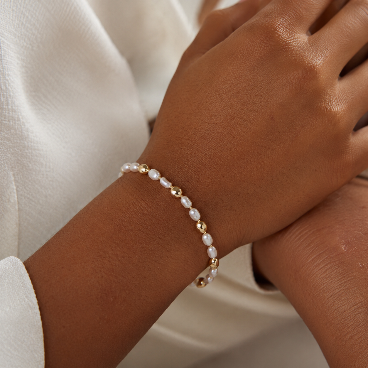 Aura Triple-Strand Natural Pearl Necklace
