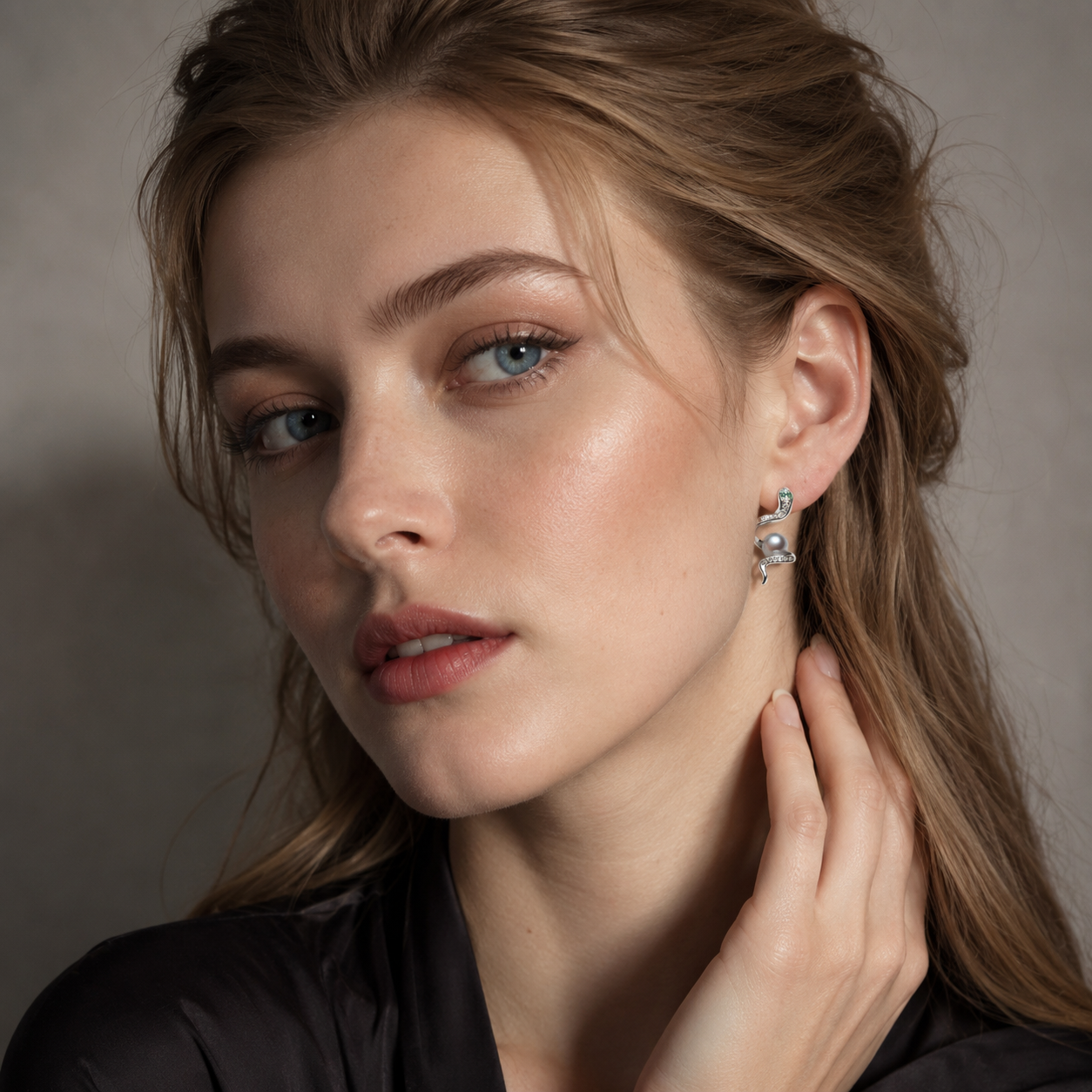 Mystic Serpent Natural Pearl Earrings