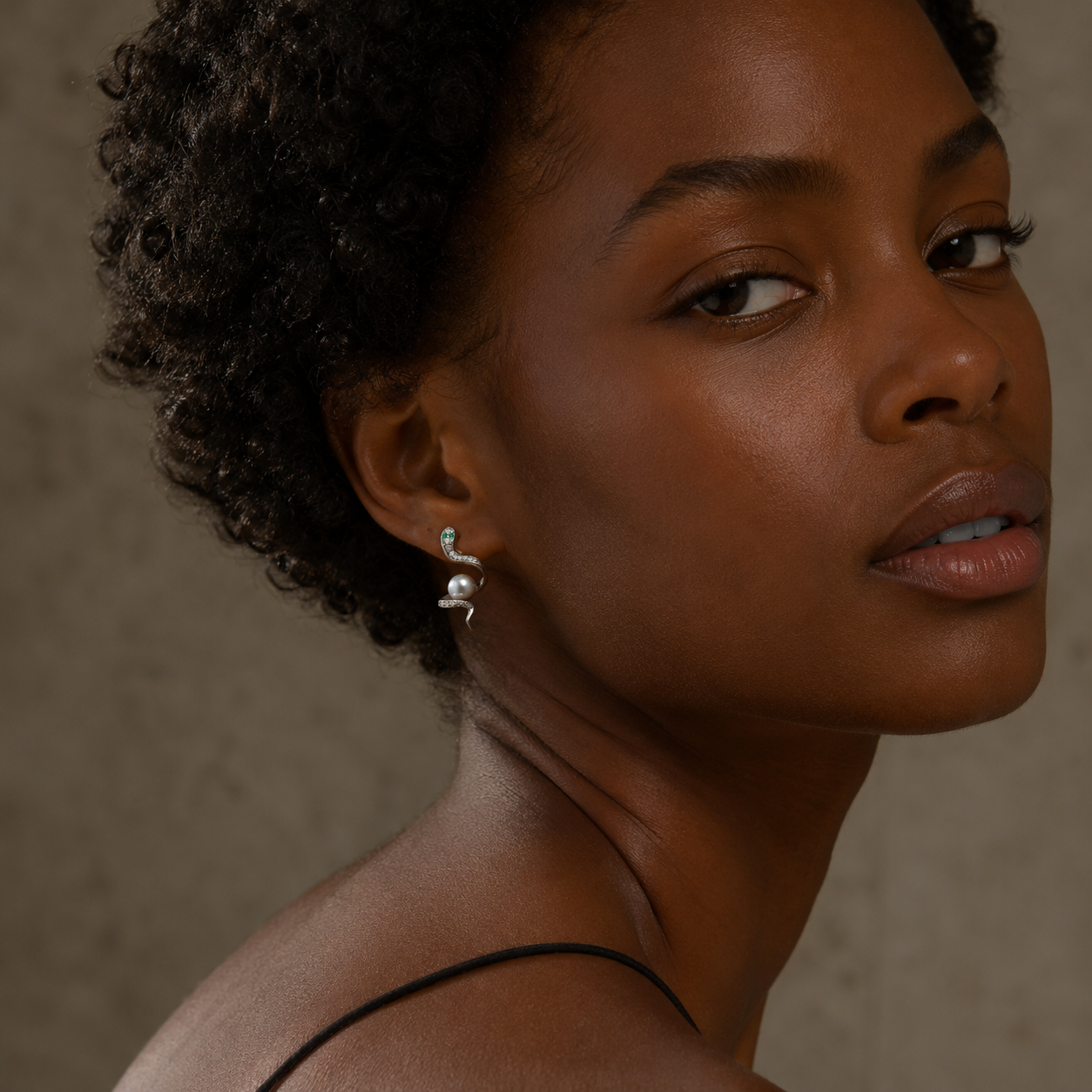 Mystic Serpent Natural Pearl Earrings