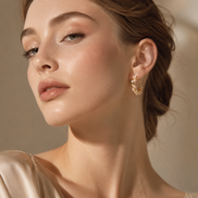 Boho Wire-Wrapped Pearl Hoop Earrings