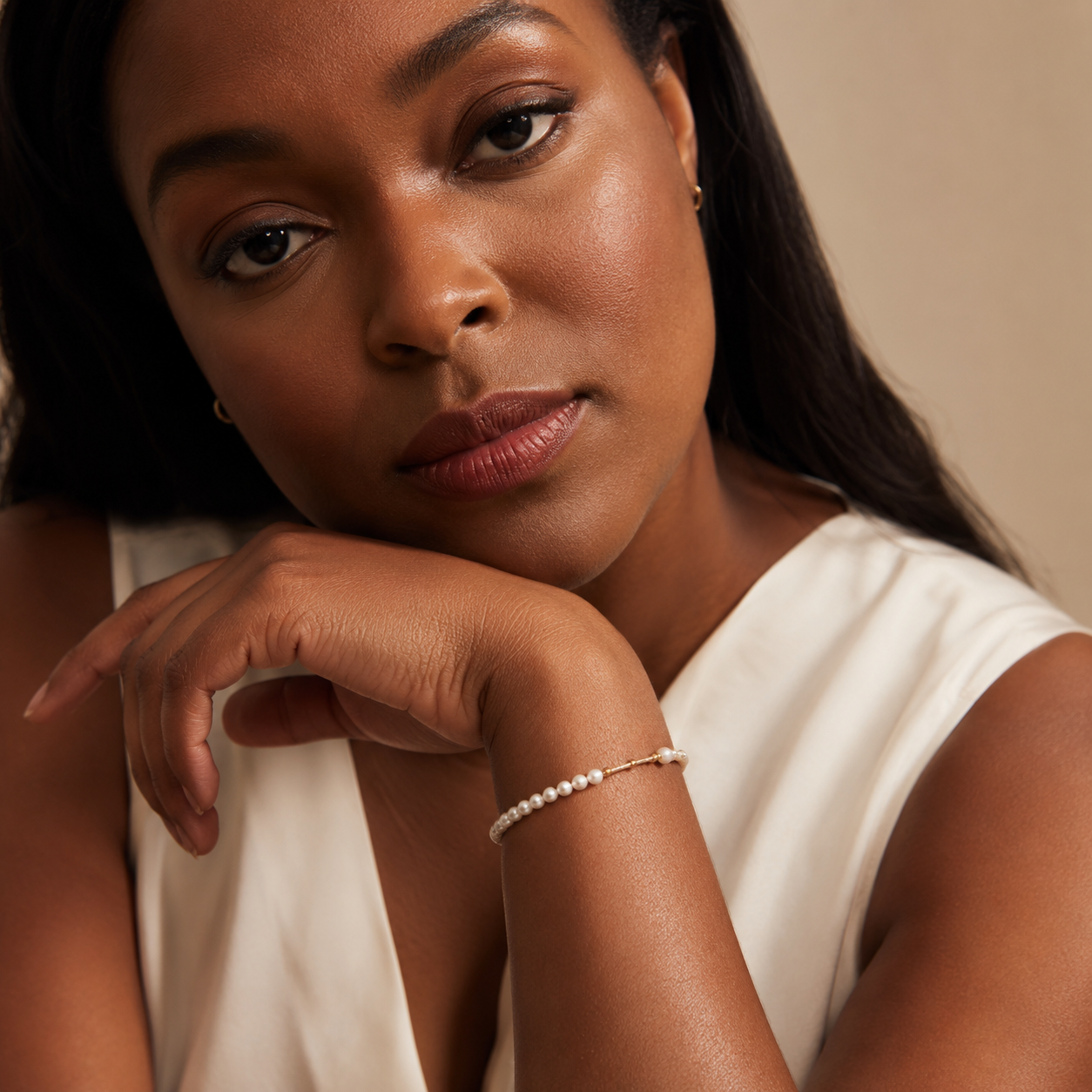 Aurora Grace Open Wrap Natural Pearl Cuff