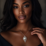 Victoria Vintage Natural Pearl Royal Pendant Necklace