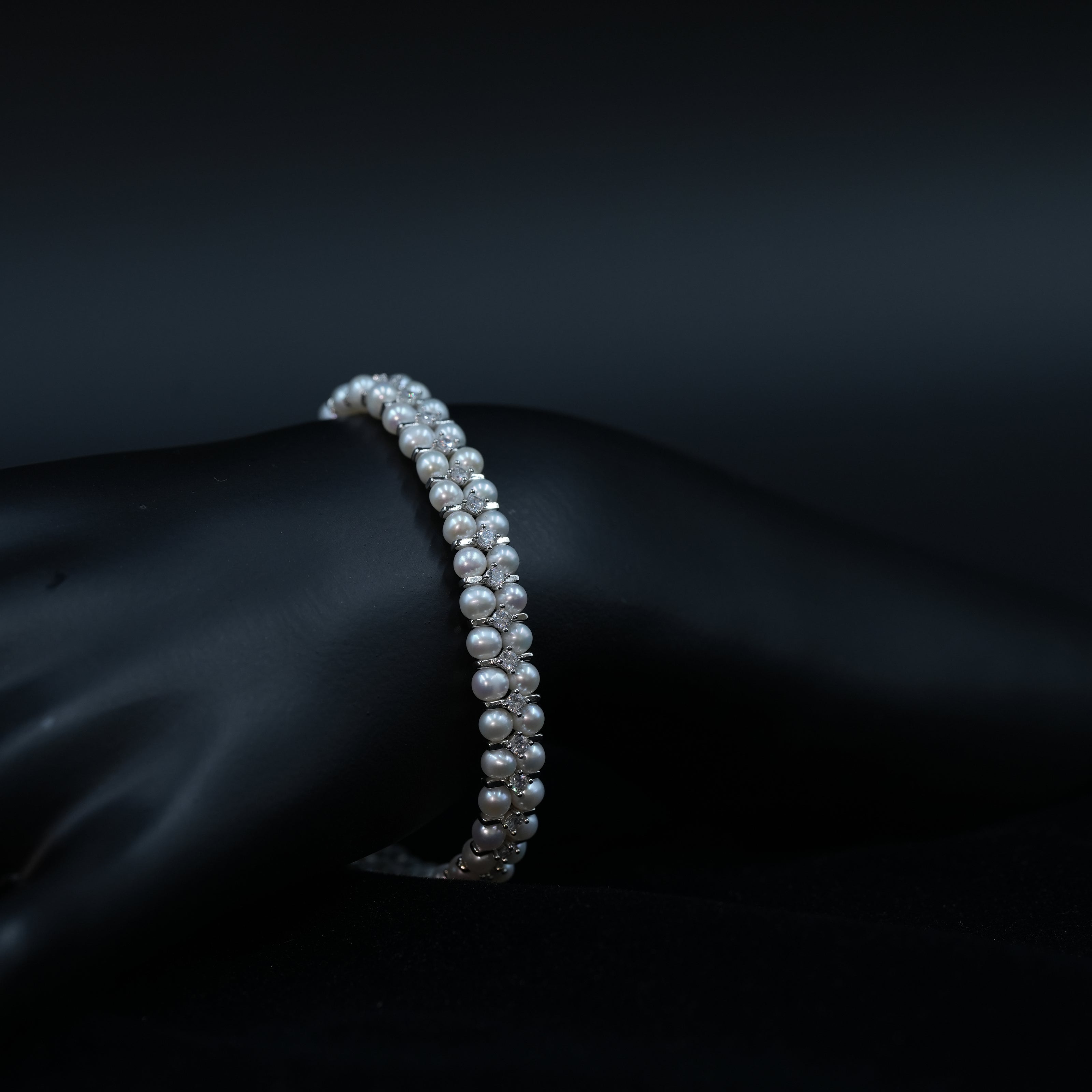 Luxury Double-Row Pearl Bracelet