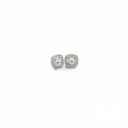 Vintage Halo Pearl Stud Earrings