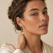 Elegant Bowknot Natural Pearl Jewelry