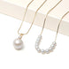 Elegant Floating Pearl Necklace and Pendant Layered Set
