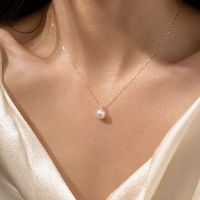 Elegant Round Pearl Necklace