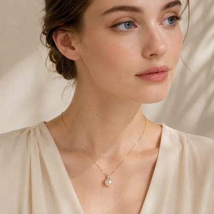 Elegant Round Pearl Necklace