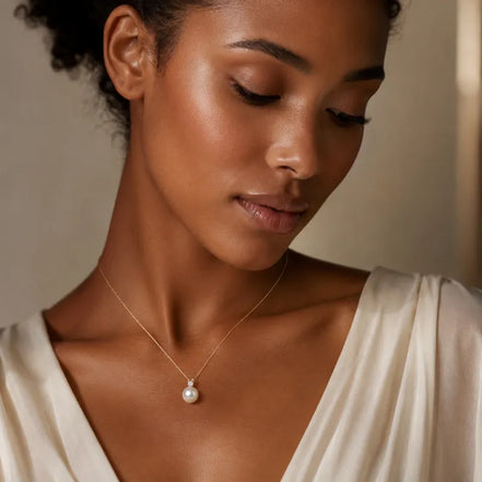 Elegant Round Pearl Necklace