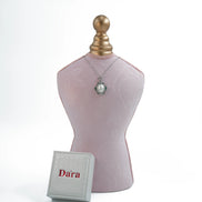 Emerald Halo Pearl Pendant Necklace