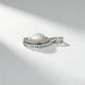 Emerald Halo Pearl Pendant Necklace