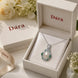 Emerald Halo Pearl Pendant Necklace