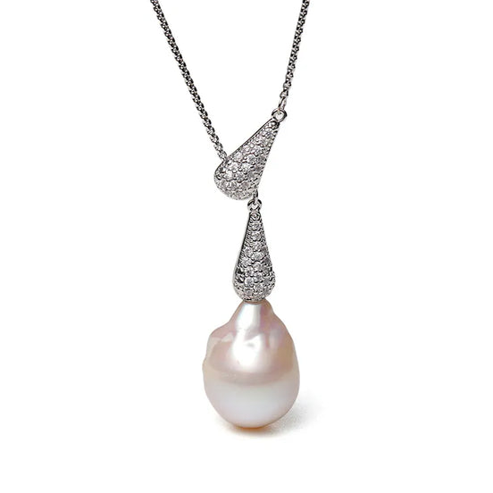 Ethereal Drop | Natural Baroque Pearl Pendant Necklace
