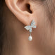 Fairy Wing Pearl Butterfly Earrings