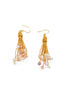 Freshwater seedless colored pearl 4-5mm tassel mixed pearl ear hooks
