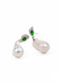 Statement Emerald Baroque Pearl Earrings