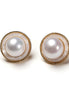 Retro Mother-of-Pearl Stud Earrings
