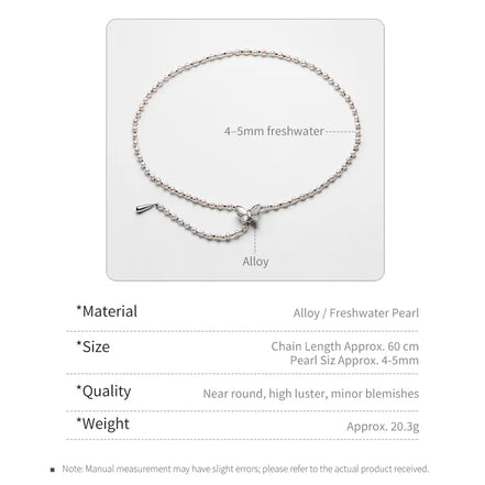 Iris Butterfly Natural Pearl Lariat Necklace