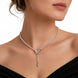Iris Butterfly Natural Pearl Lariat Necklace