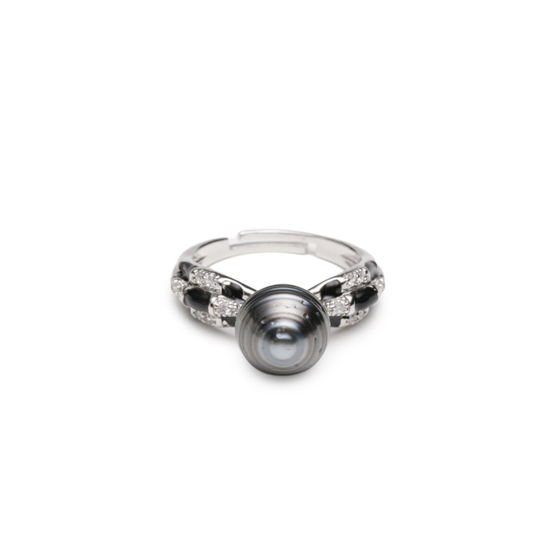 Vintage Deco Natural Black Pearl Ring