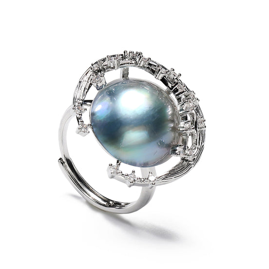 Celestial Nest Large Natural Pearl Ring