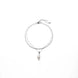 Layered Silver Snake Chain Baroque Pearl Pendant Necklace
