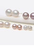 Multi-Size Freshwater Pearl Stud Earrings Set