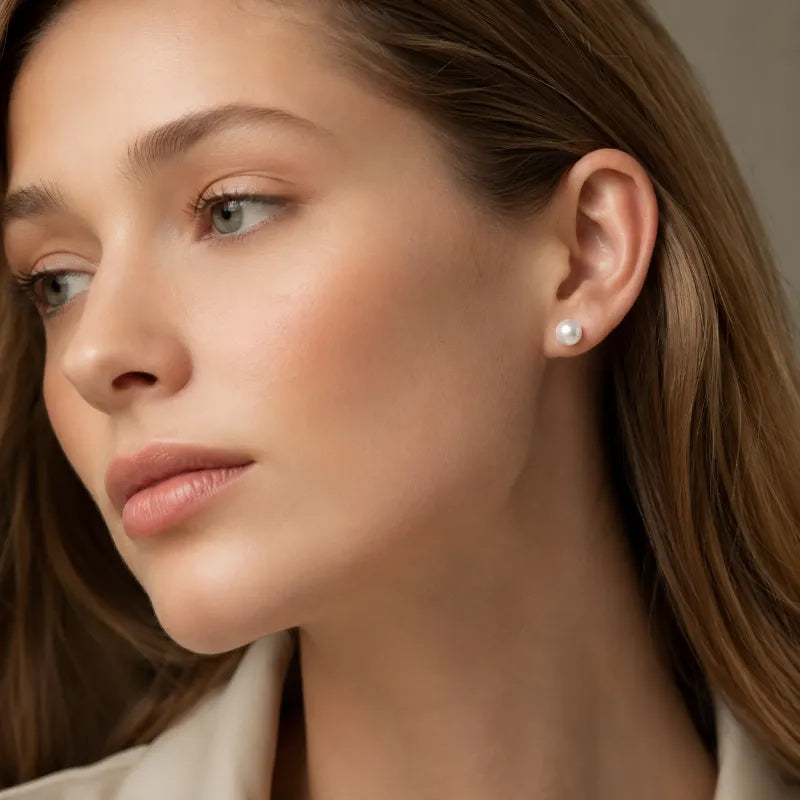 Multi-Size Freshwater Pearl Stud Earrings Set