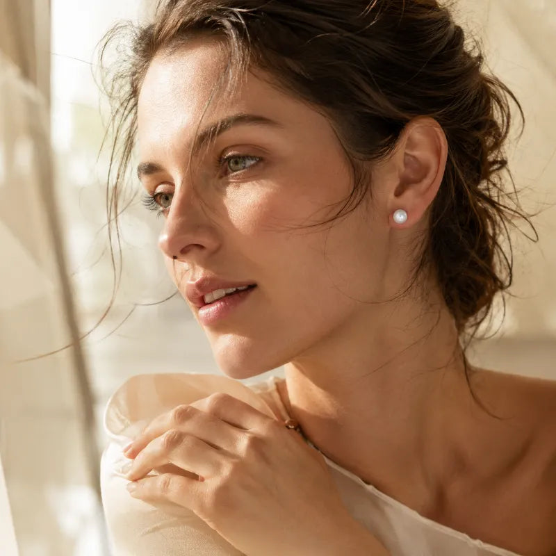 Multi-Size Freshwater Pearl Stud Earrings Set